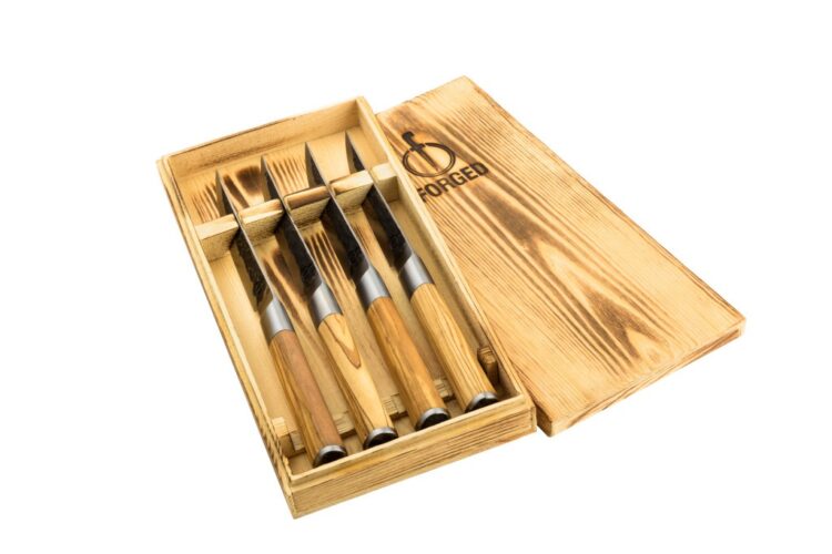 Forged Olive Steakmessen 4 stuks