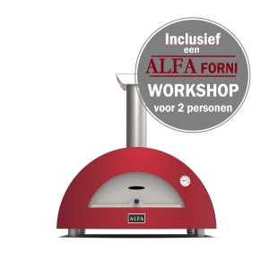 Alfa Forni Pizzaoven Moderno 2 Pizze Rood Hout