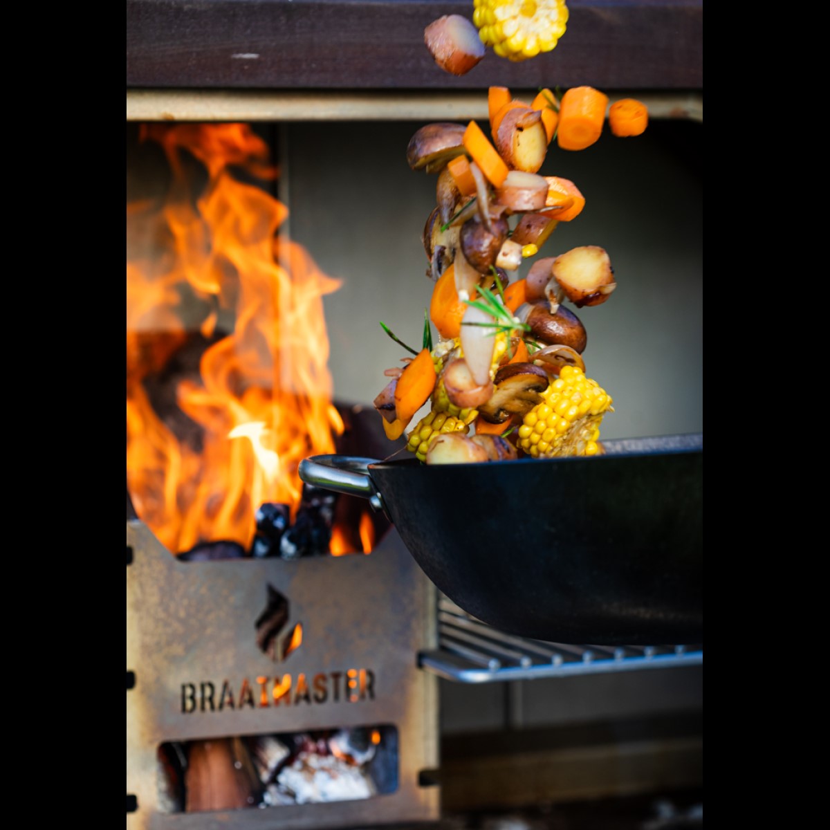 Braaimaster Wokhouder RVS - Afbeelding 3