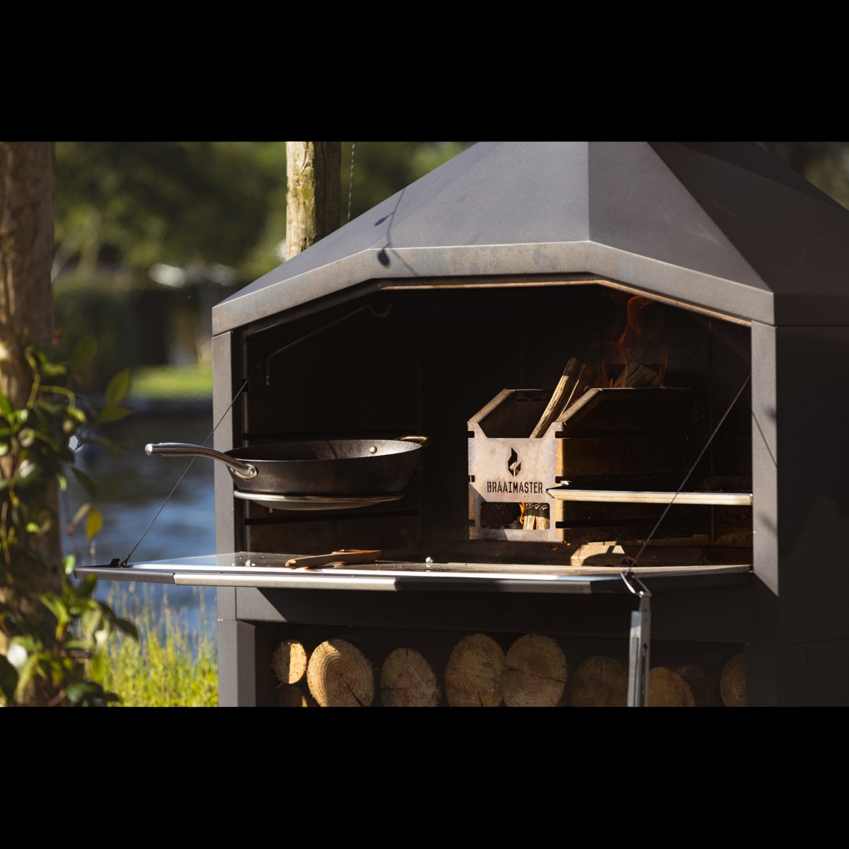 Braaimaster Wokhouder RVS - Afbeelding 4