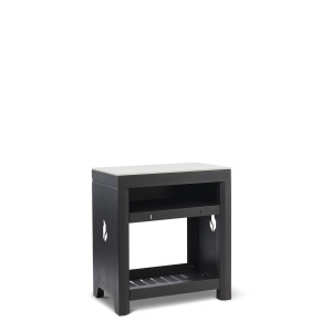 Braaimaster Zijtafel Single Black Licht Grijs Blad