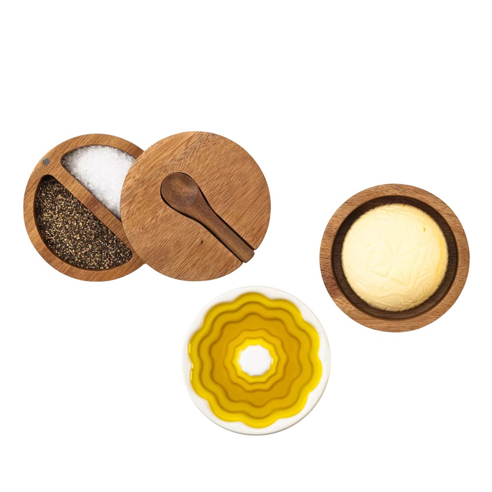 Olijfolie- Boter- Zout en Peper Schaaltjes - Afbeelding 2
