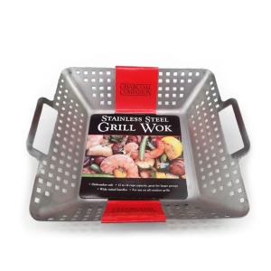 Grillwok RVS 28x28x7 cm
