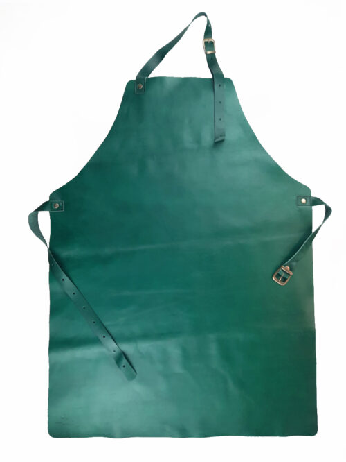 Lederen schort groen