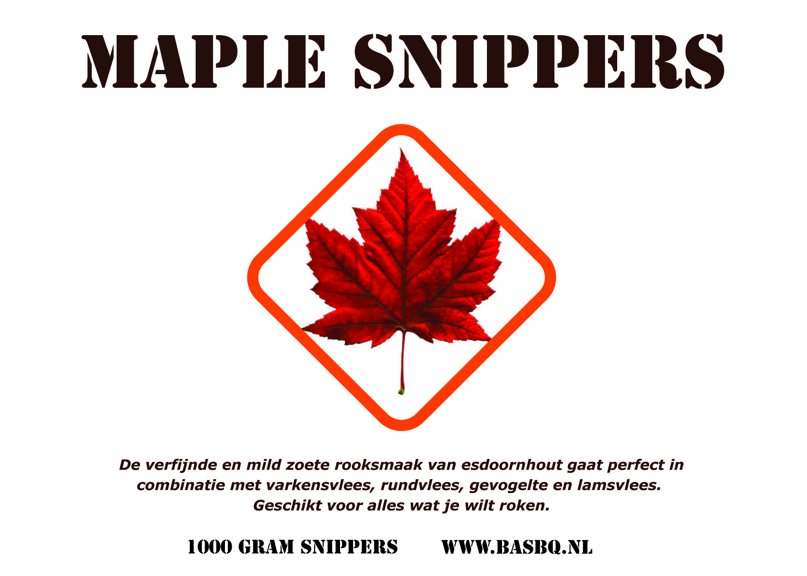BASBQ Maple Rooksnippers 1 kg - Afbeelding 2