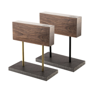 Messenblok Magnetisch Walnoot met Stenen Voet