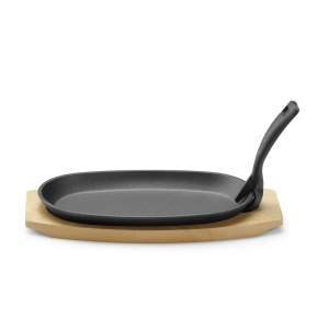 Gietijzeren Schaal 28 cm met Onderzetter