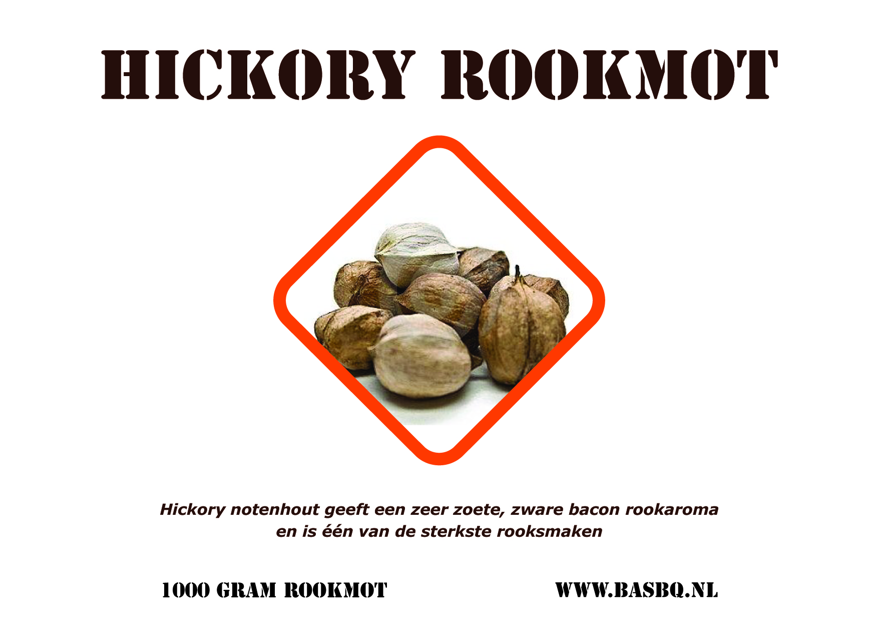 BASBQ Hickory Rookmot 1 kg - Afbeelding 3