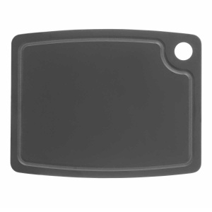 Houtvezel snijplank zwart met sapgeul 44x33